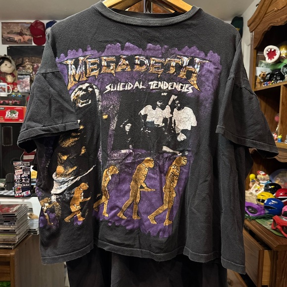 Vtg 90’s Megadeth Suicidal Tendencies/Countdown To Extinction Parking LotBoot XL